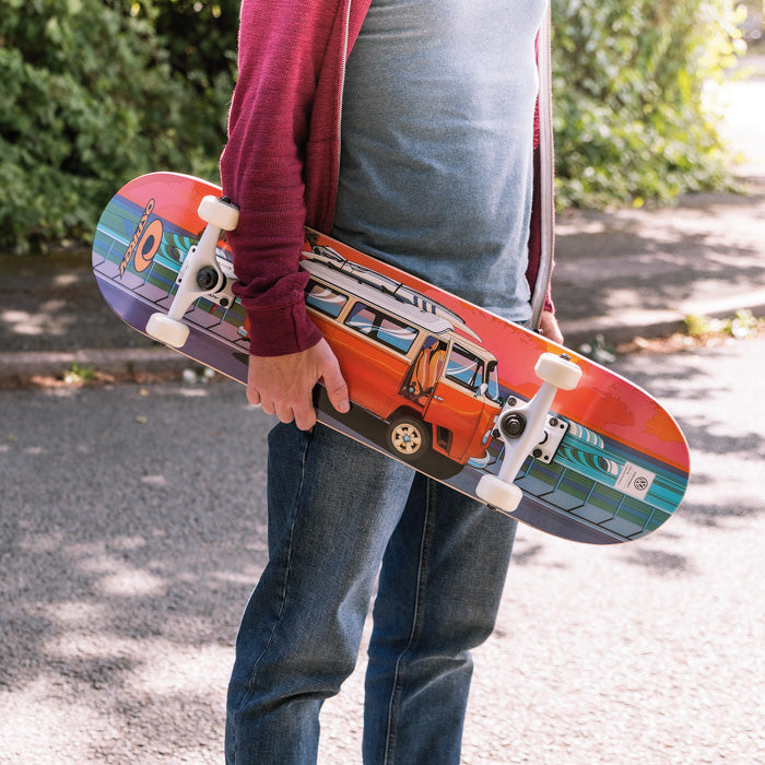 8" x 31" Complete Double Kick Skateboard - VW Sunset