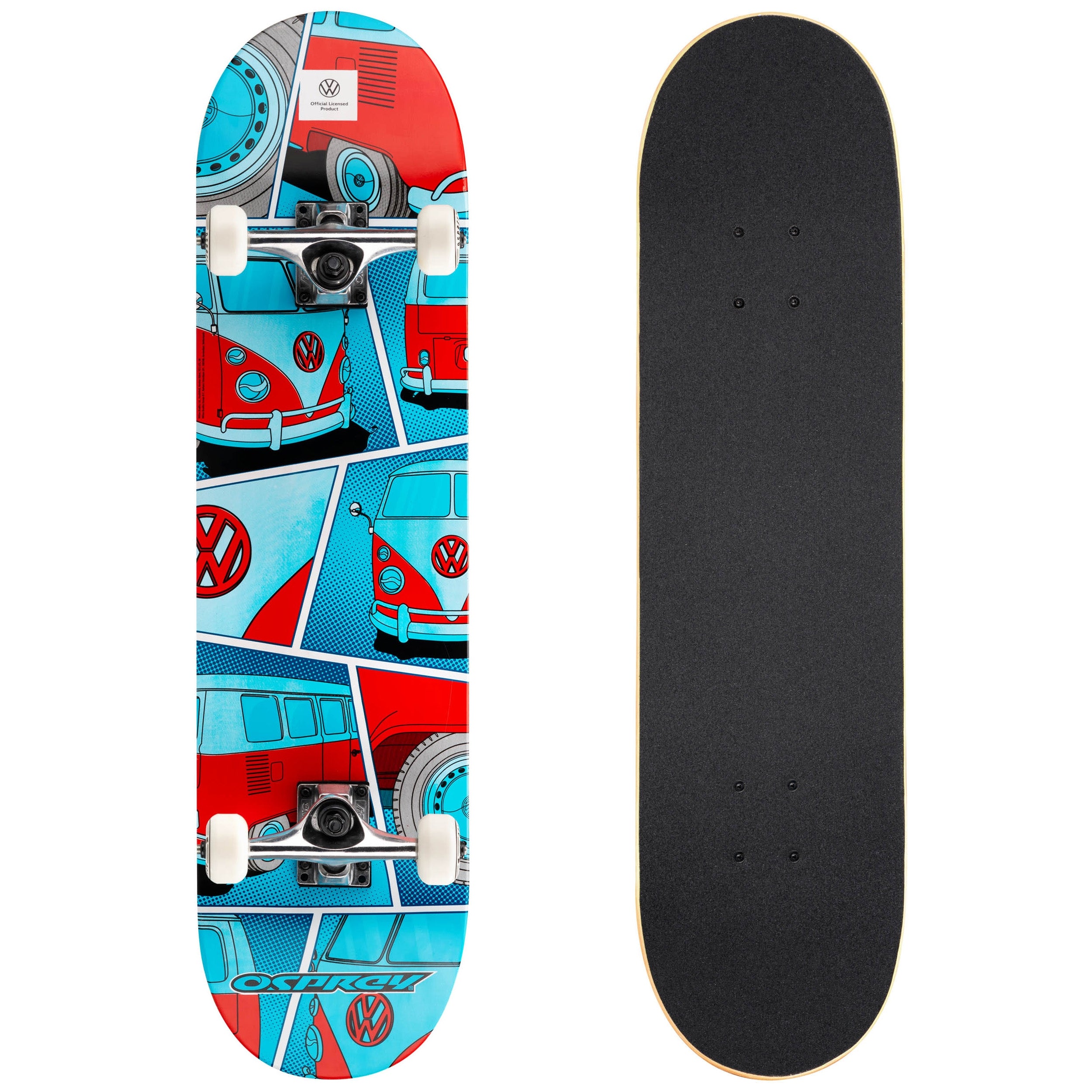 8" x 31" Complete Double Kick Skateboard - VW Comic