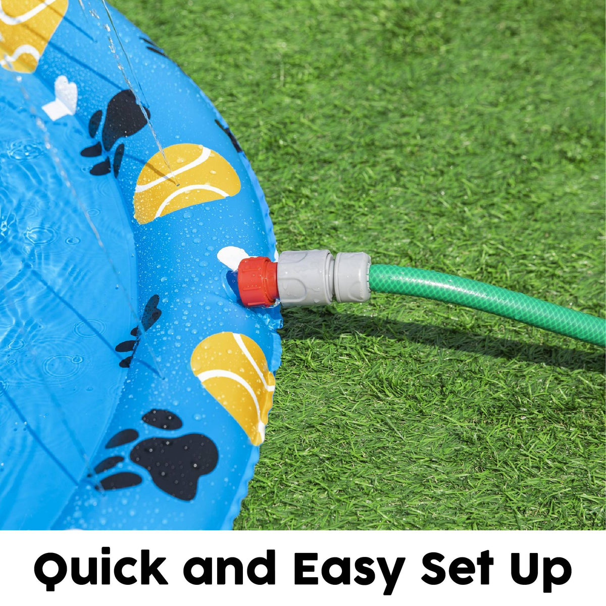 Dog Sprinkler Splash Pad – Non-Slip, Durable, 1.47m Fun Fountain | Toyrific