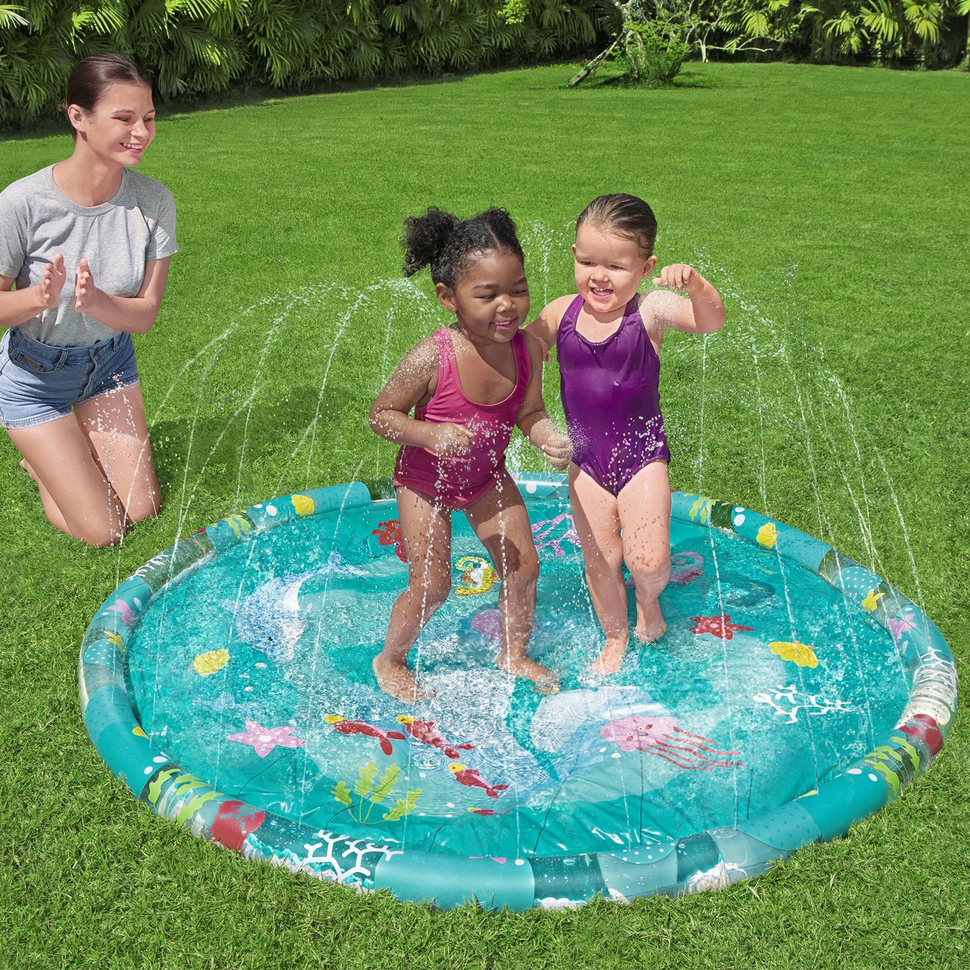 sprinkler paddling pool