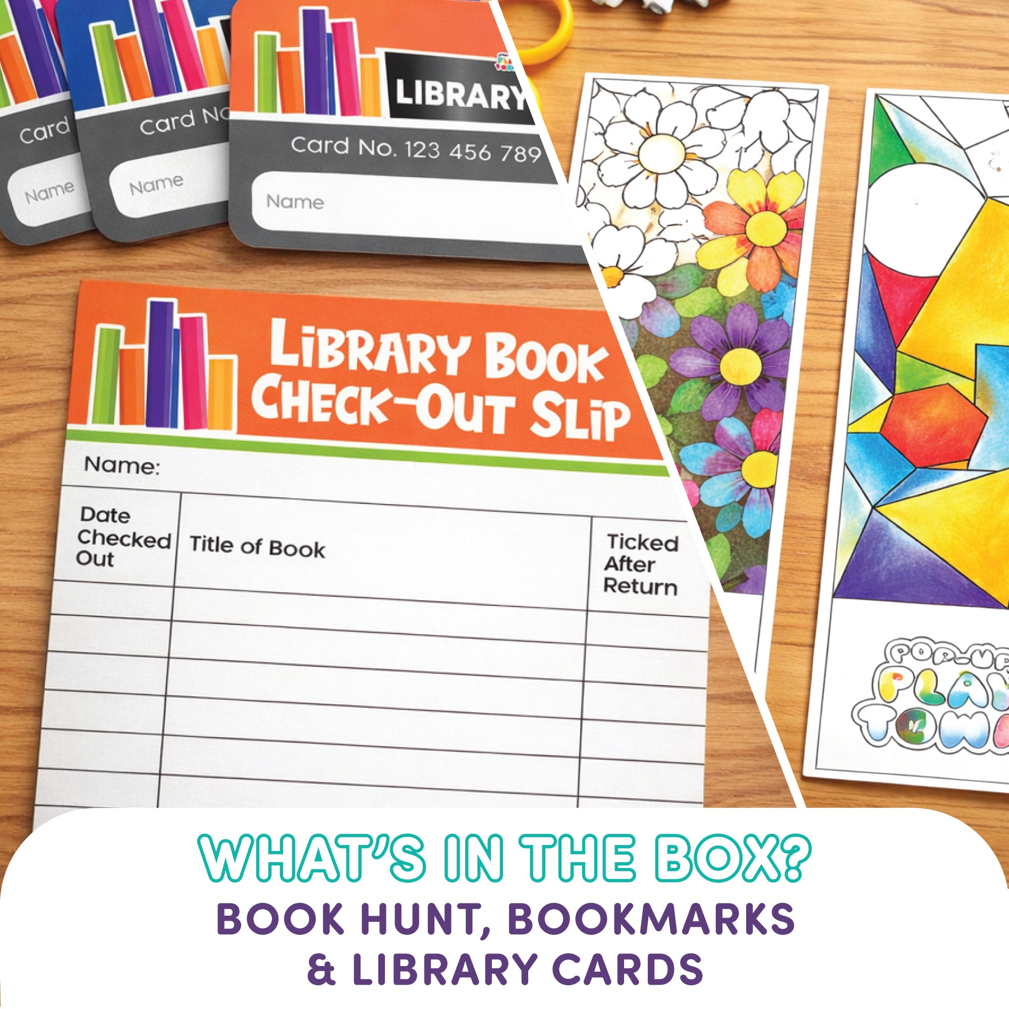 kids pretend library  with library accessories