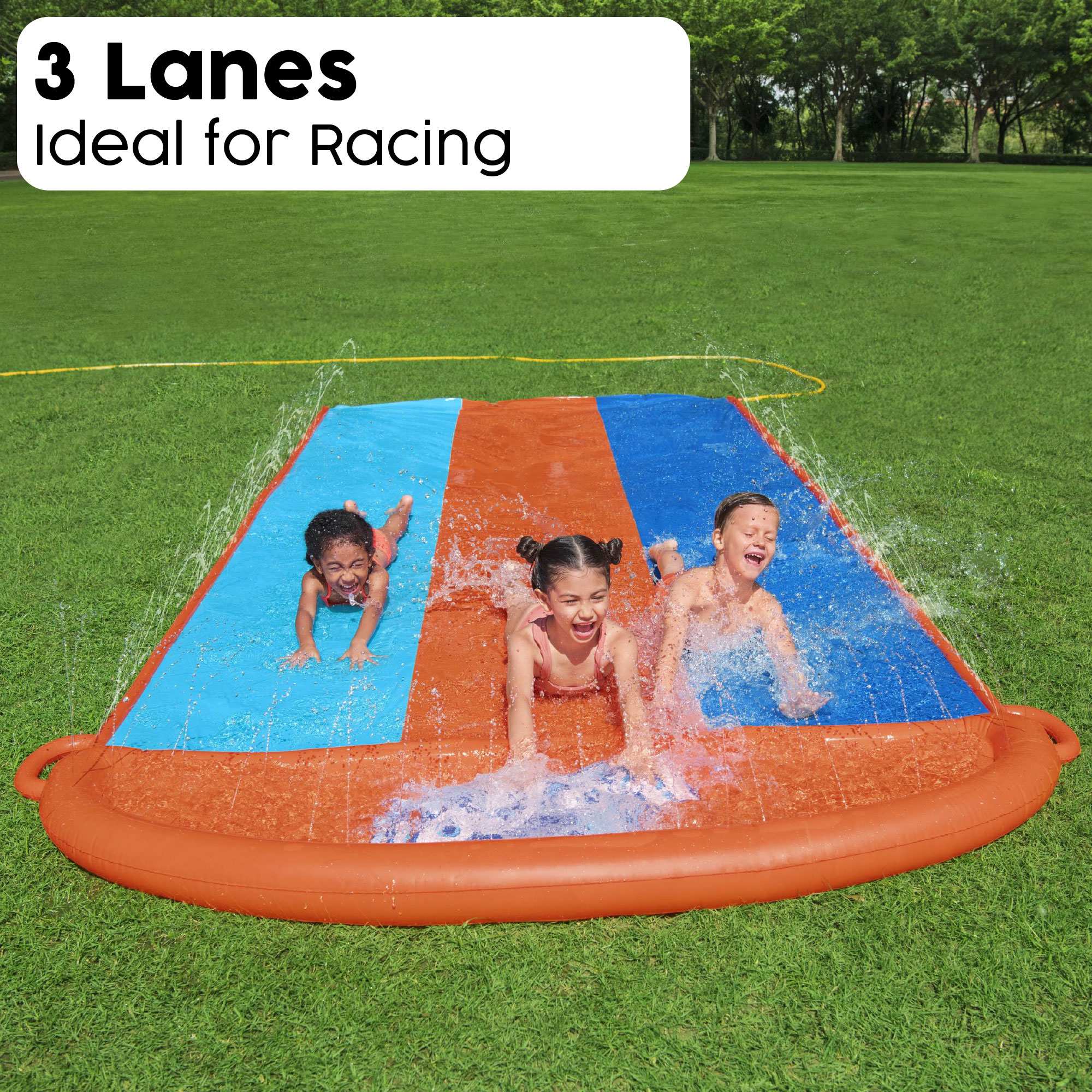 triple water slide for kids 