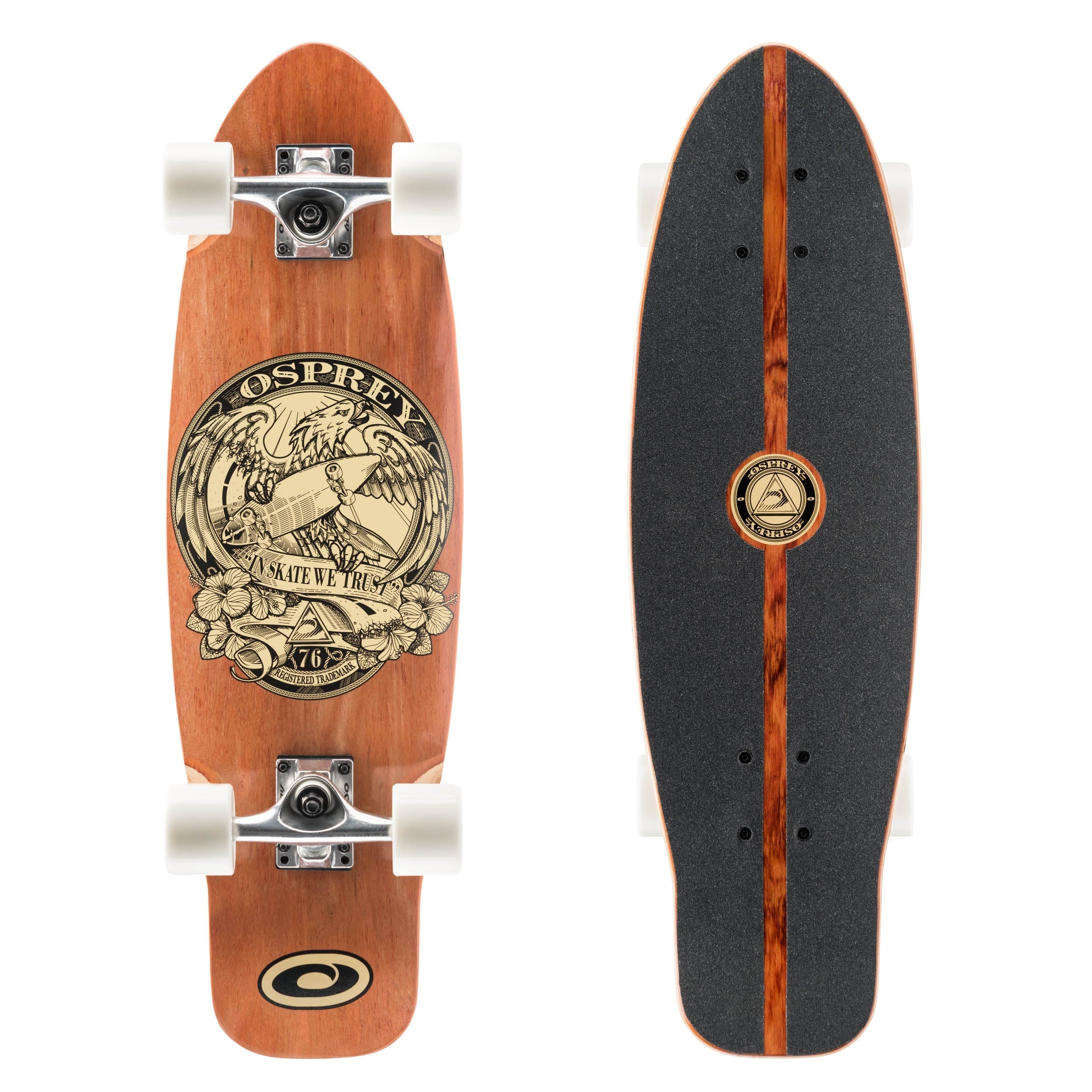 Cruiser skateboard with graphic deck