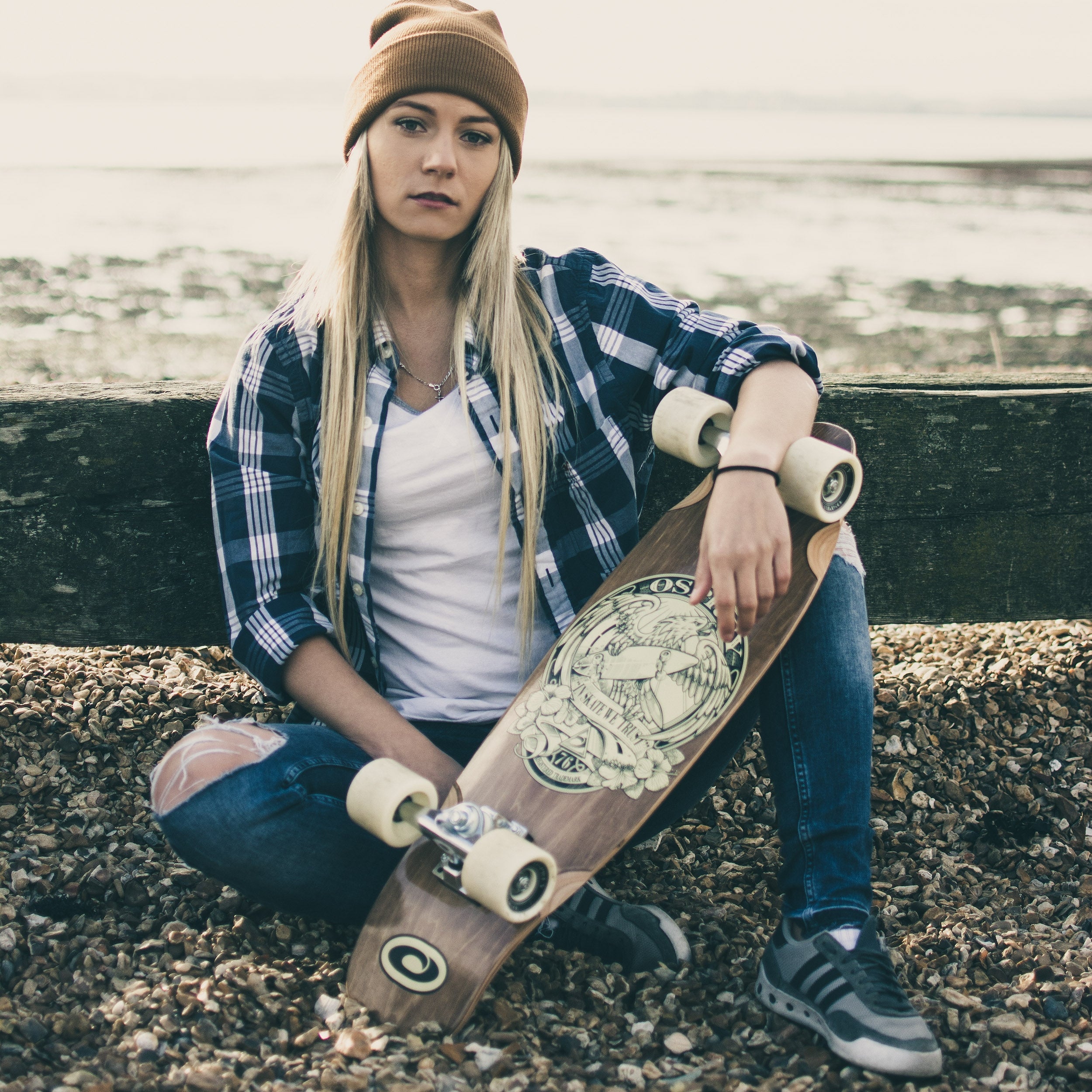 “In Sk8 We Trust” skateboard print