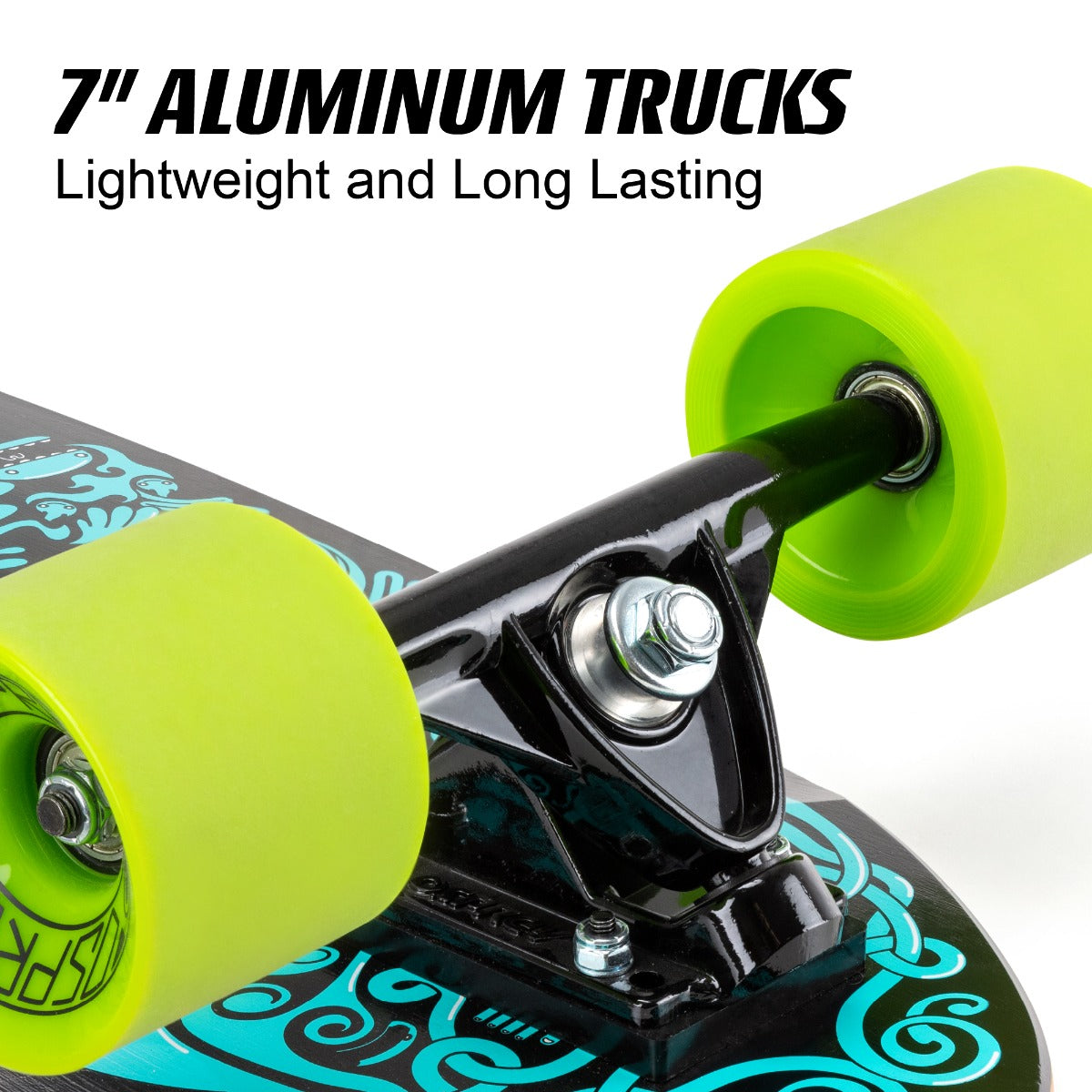 Wood finish pintail skateboard for beginners