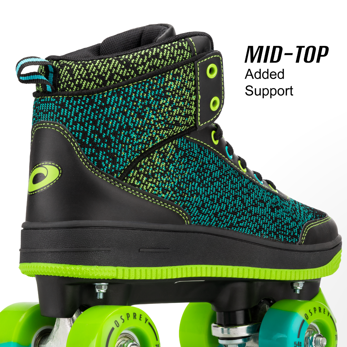 Mid Top Raver Roller Skates - Green