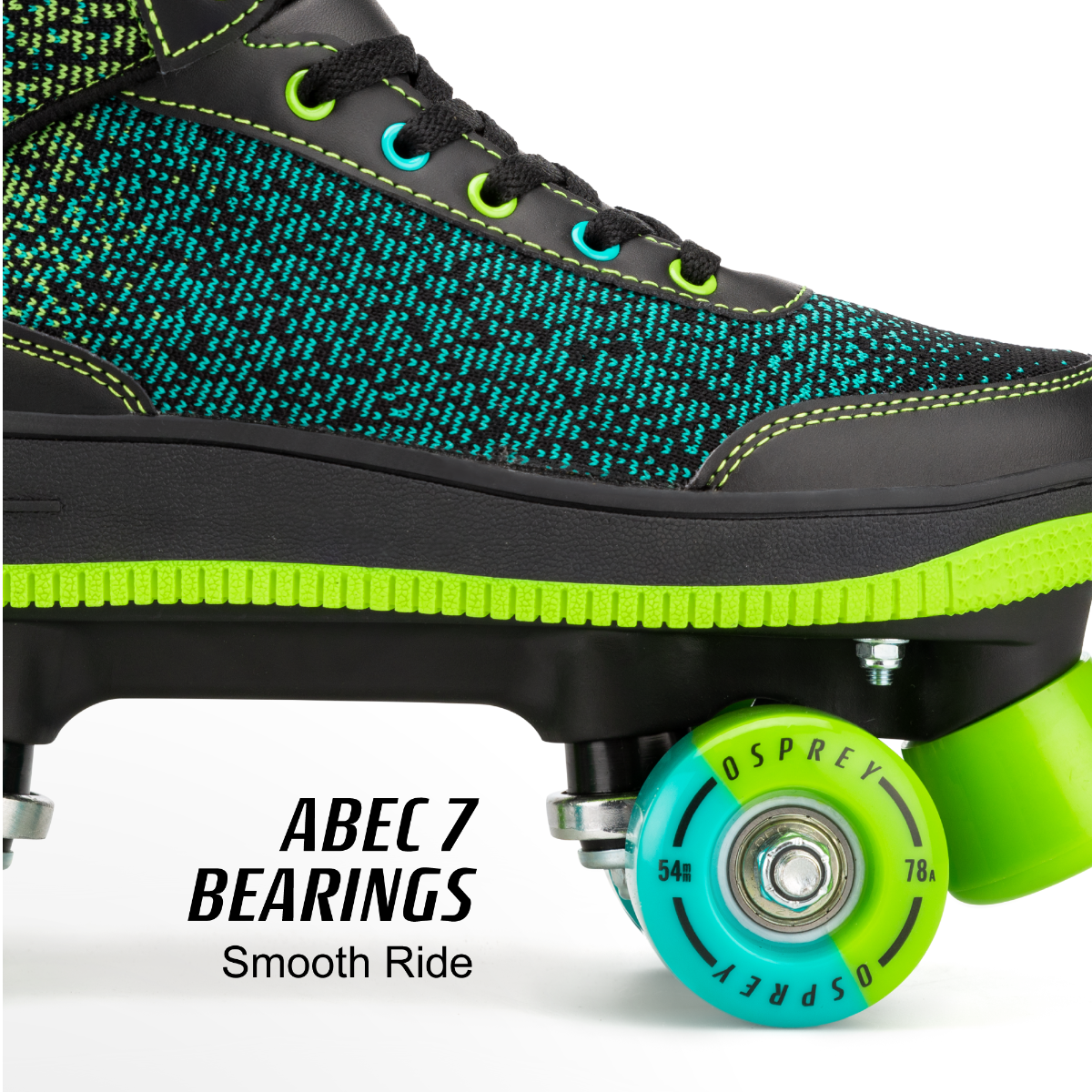 Mid Top Raver Roller Skates - Green