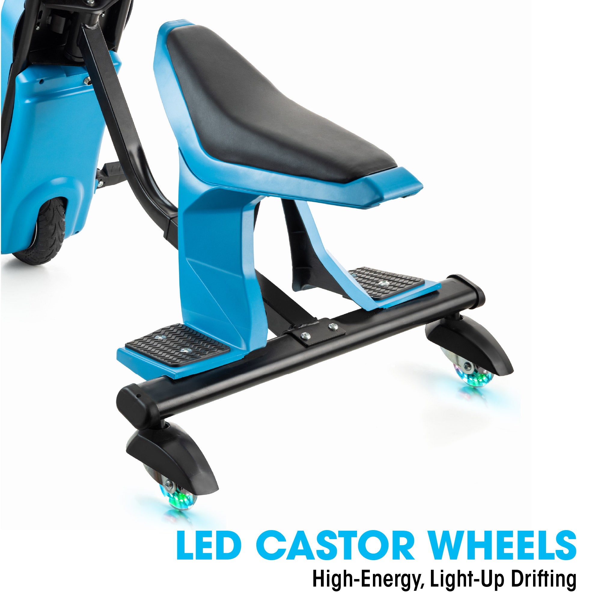 electric go kart with LED wheels