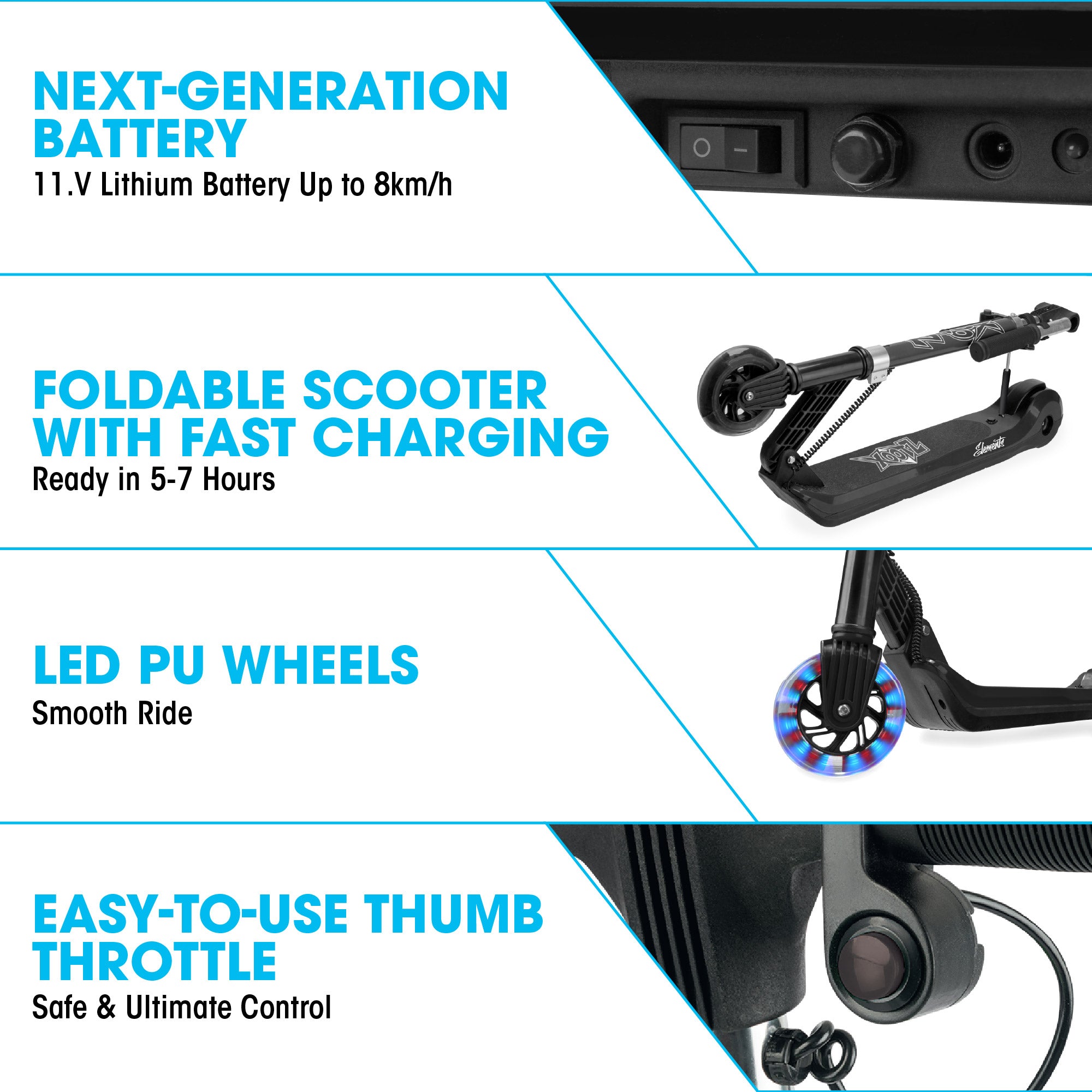 light up wheel scooter  
