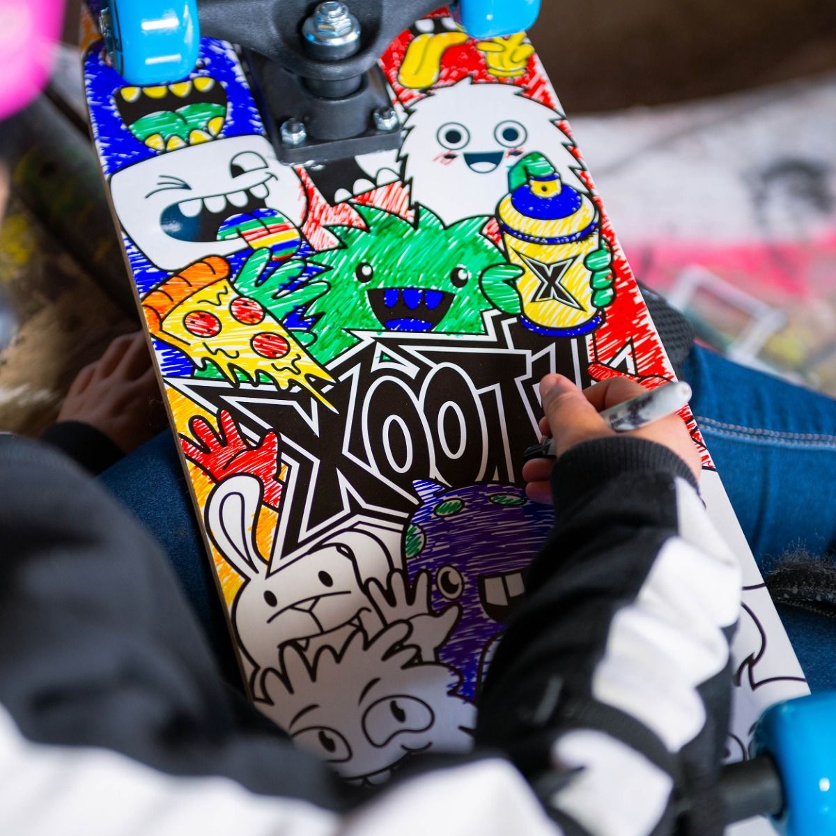 Colour in Skateboard for kids
